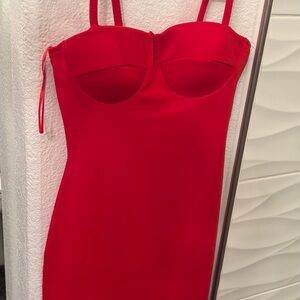 Boohoo Vibrant Red Dress